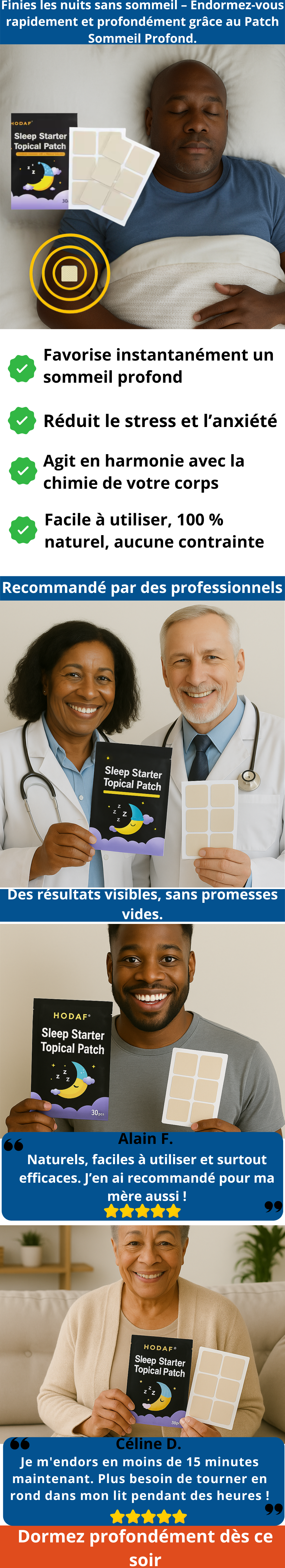 HODAF Patch Sommeil – Dormez mieux, vivez mieux(30ptch) bf