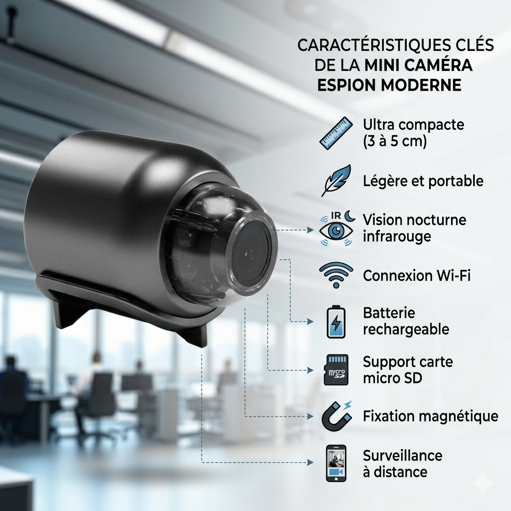 Caméra de sécurité intérieure WiFi X5 HD 1080P