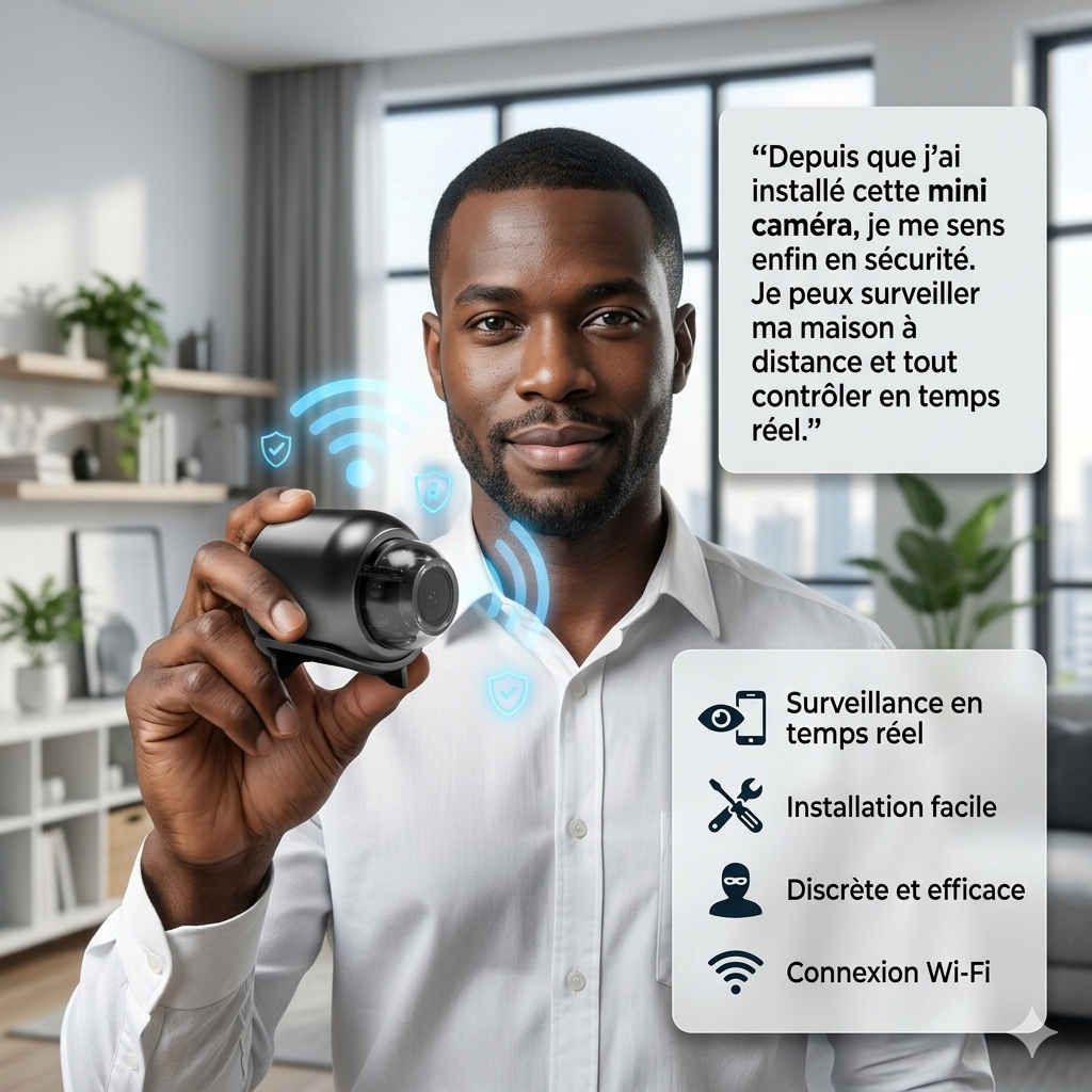 Caméra de sécurité intérieure WiFi X5 HD 1080P