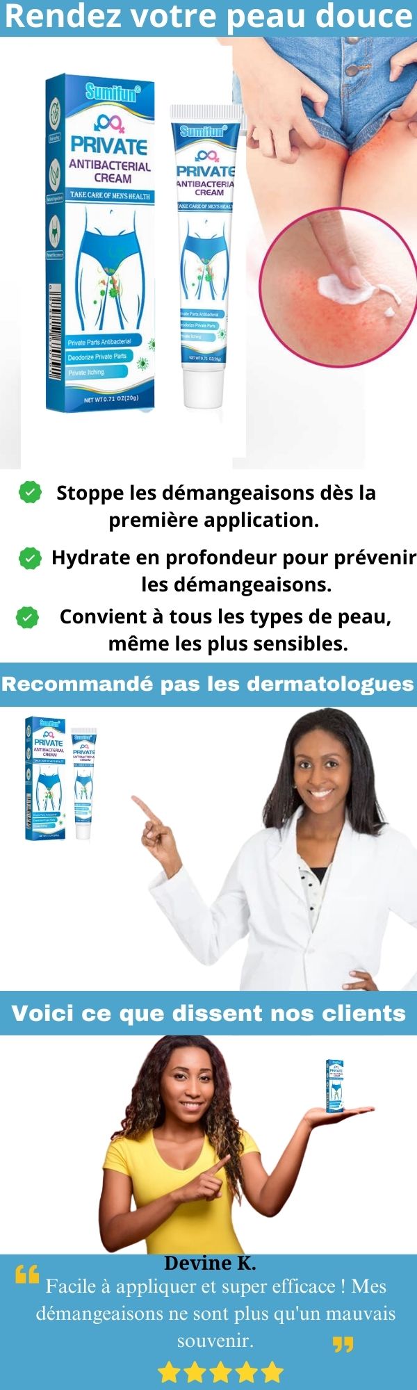 Crème anti-démangeaisons
