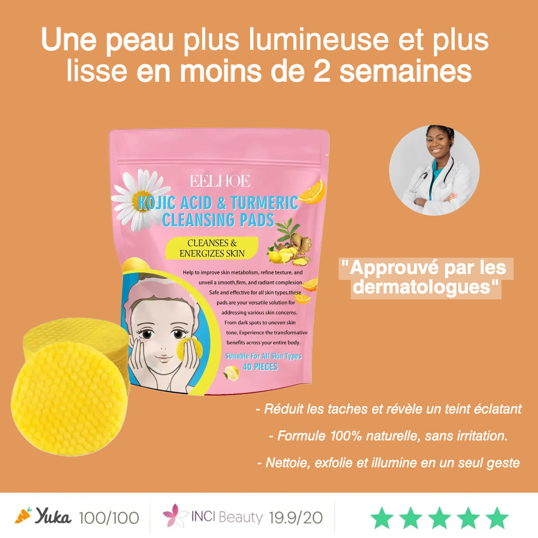 Coton Nettoyants au Curcuma 3 en 1